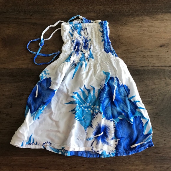 Cute floral summer halter tie dress. Girls size 6. - Picture 2 of 2